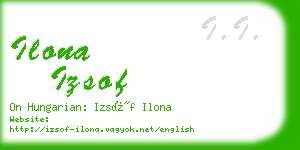 ilona izsof business card